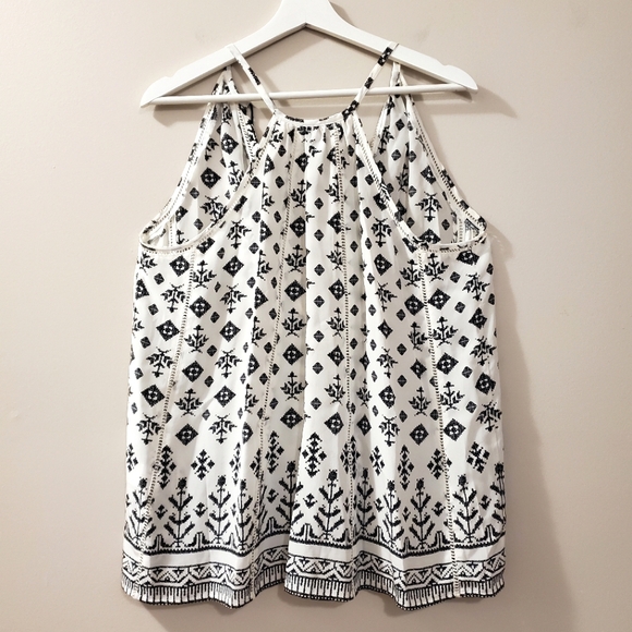 Joie - Eniko 100% Silk Tribal Mix Print Blouse - Size L - Picture 7 of 9